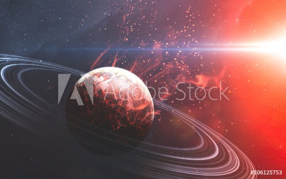 Bild på Universe scene with planets stars and galaxies in outer space s